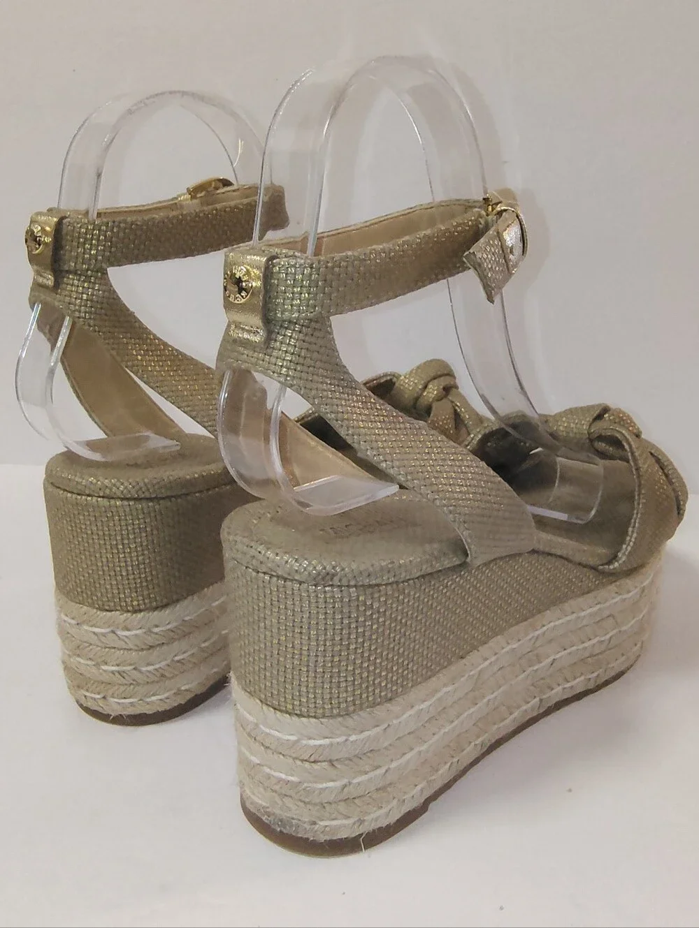 Michael Michael Kors Maxwell Espadrille Platform Mid Wedge Ankle Strap Sandals